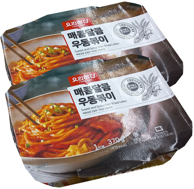 요리하다 매콤달콤 우동볶이 아이스포장, 2개, 370g
