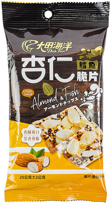 Dah Tien 杏仁魚片脆片 25公克, 25g, 1個