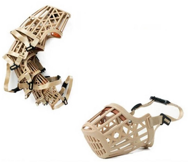 강아지 플라스틱 입마개 안정된 고정력 104호 2개