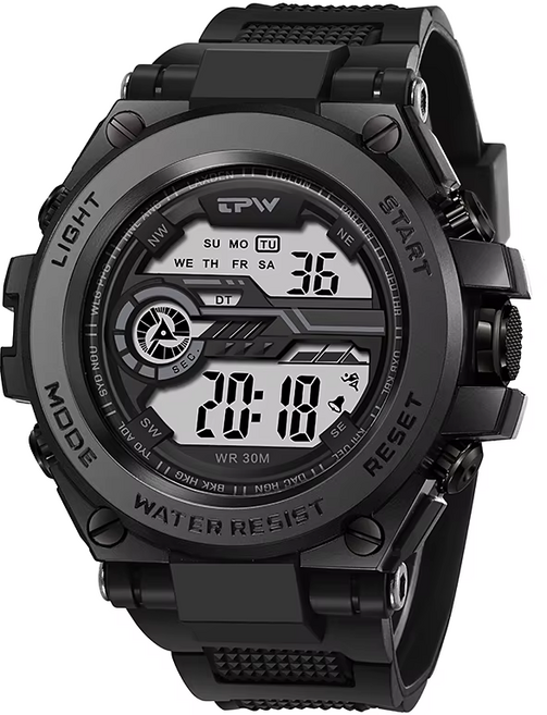 LABTIMES 트리플 디스플레이 디지털 방수 스포츠 전자 손목시계