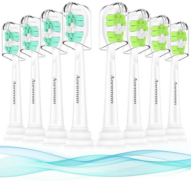 Aoremon Replacement Heads for Philips Sonicare C2 W Electric Toothbrush Heads fit for Phillips Son, Green