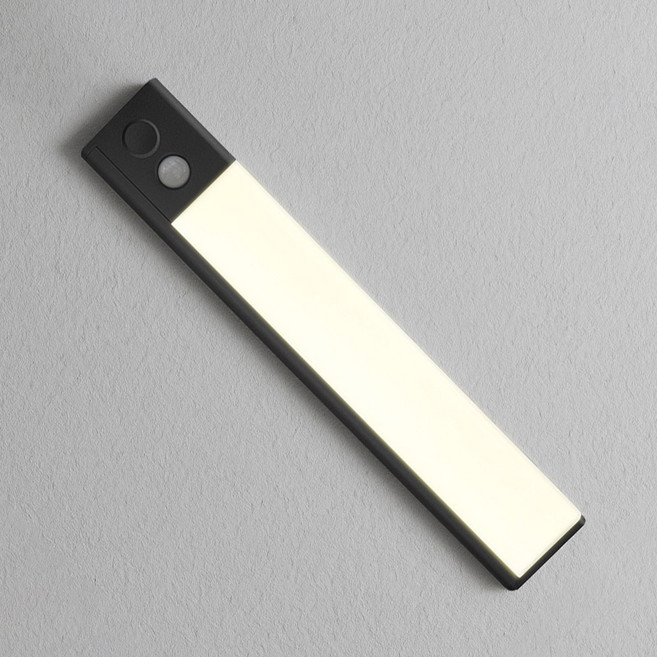 파카이라이트 무타공 슬림 엣지 알루미늄합금 터치식 LED 센서등 23cm, 1개, 블랙