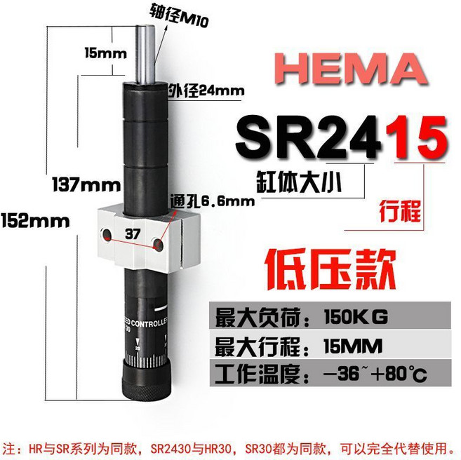 HEMA 阻尼器 低壓款, 1個, HR15(150KG)
