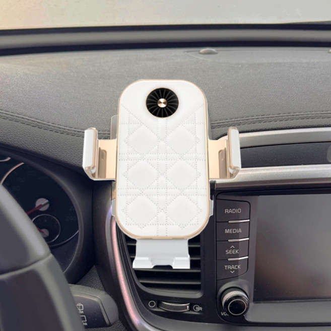 지시그니처 올뉴 더뉴 쏘렌토 UM 2014-20 핸드폰 무선충전 쿨링팬 거치대 C38-A8YS, 화이트, 1개