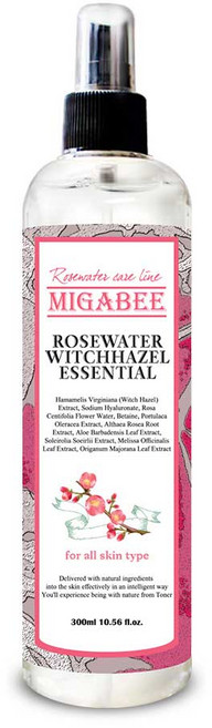 미가비 로즈워터 위치하젤 에센셜 스킨 토너, 1개, 300ml