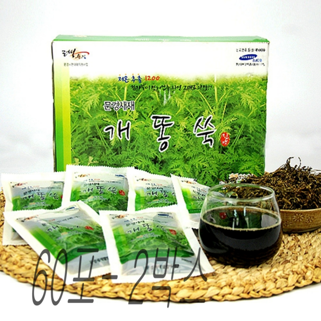 문경새재 개똥쑥 진액 60포-1박스, 120개, 100ml