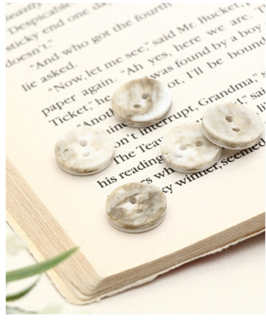 퀼트스타 오션 내추럴 믹스 단추_15mm 5개입, 1세트