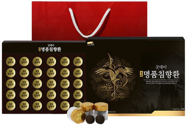 명품 황제침향단 굿데이 명품 침향환 30환 선물세트, 1세트, 0.3222097255896141