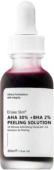 Gurene 인조이 스킨 AHA 30% + BHA 2% 필링 솔루션 세럼, 1개, 30g