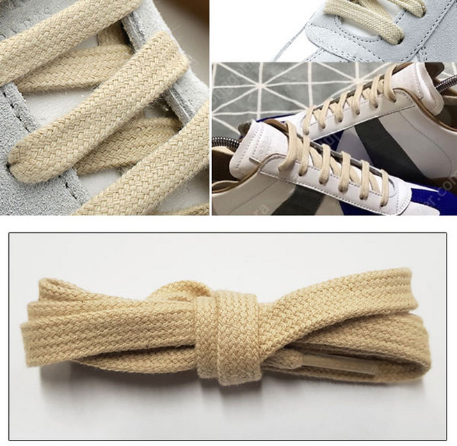독일군 호환 신발끈 명품 교체용 베이지 면끈 운동화끈