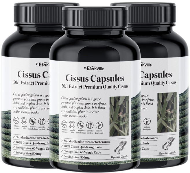 어스빌 시서스 알약 50배 고농축 25000 추출물 베지캡슐, 60정, 3개