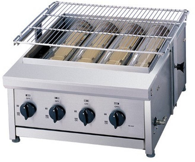 린나이 RG-440F 업소용 하화식 가스그릴러 야끼바 생선구이기 어소기, 가스통 사용 - LPG