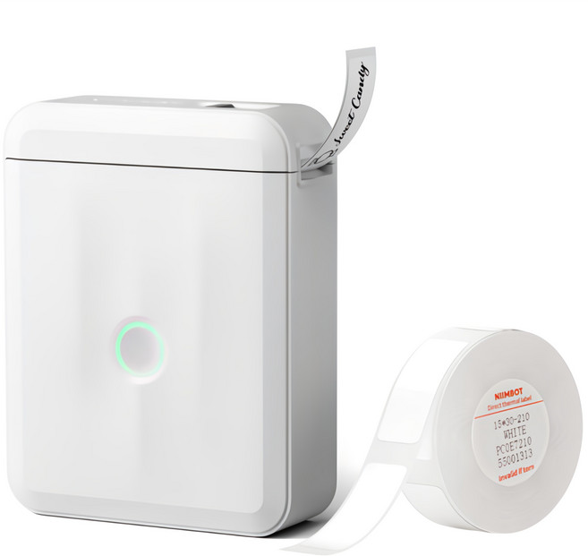 님봇 Niimbot D110 네임스티커 라벨프린터 (라벨지1개포함), D110M화이트+사각화이트12x40라벨지, 1개