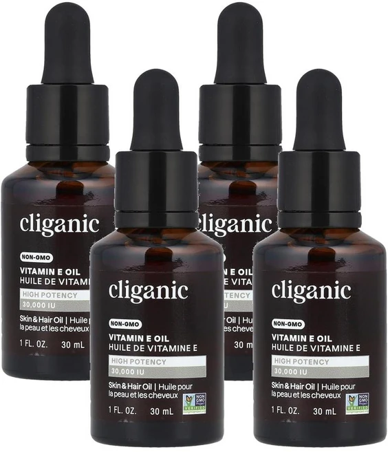 Cliganic 클리가닉 100% 내추럴 비타민E 오일 30000IU 30ml x4병, 4개 - 쿠팡