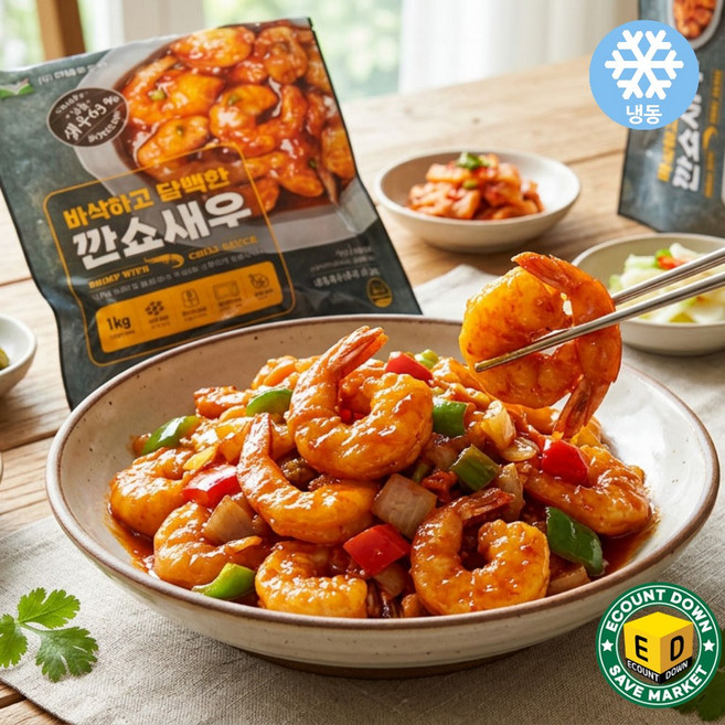 전원푸드락 깐쇼새우 1kg x 10개 (63%)