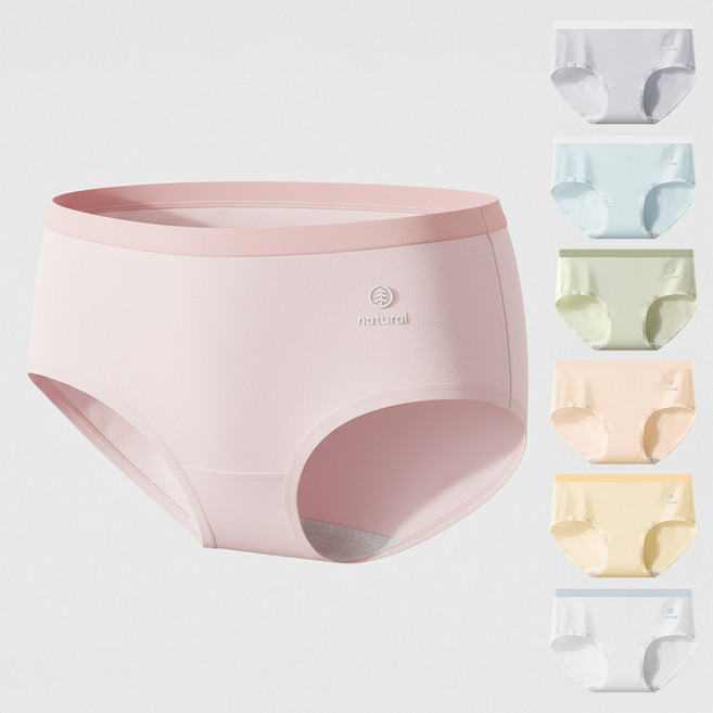 르브니 주니어팬티 7종세트 일주일 요일팬티 파스텔 순면 심리스 여아팬티