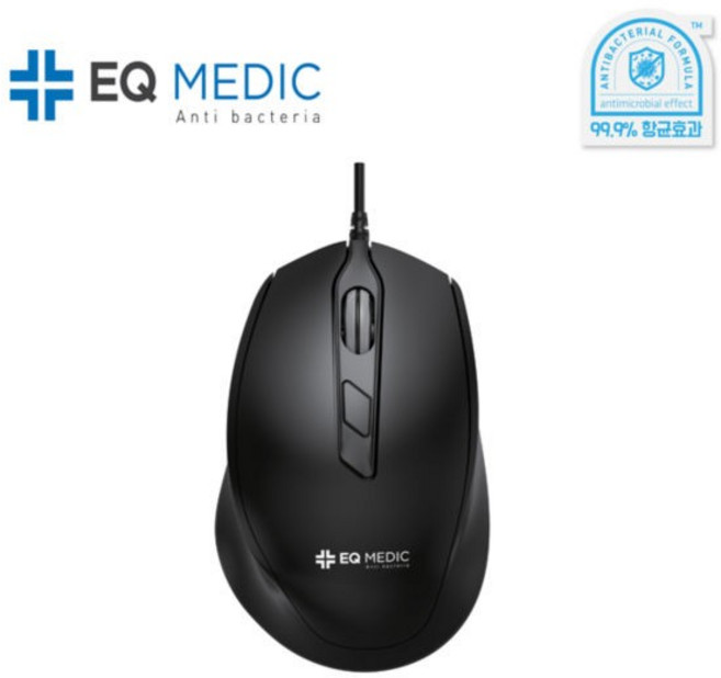 EQ medic SANITIZE M3 블랙 항균유선 마우스, 단품, 단품