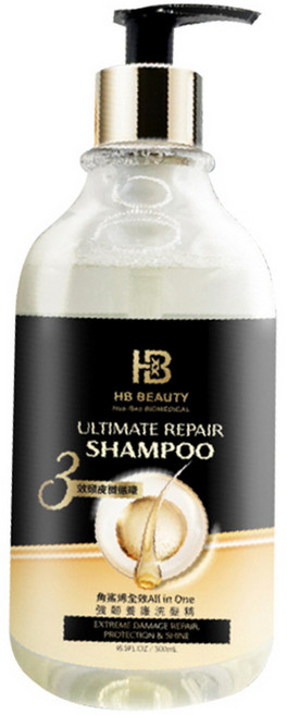 HB BEAUTY 極致修護洗髮精 角鯊烷全效 頭皮養護, 548g, 1件