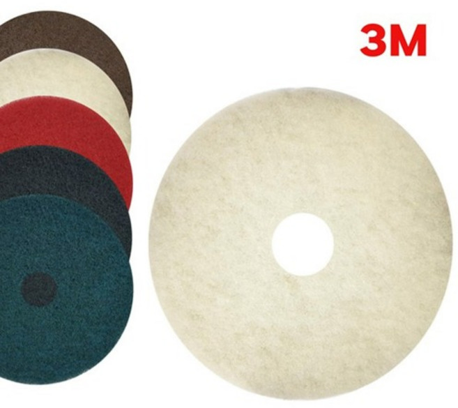 3M 마루광택기 돌돌이 패드 백색 4100 1박스(5개) 바닥 광택 세척 오염 플로어패드