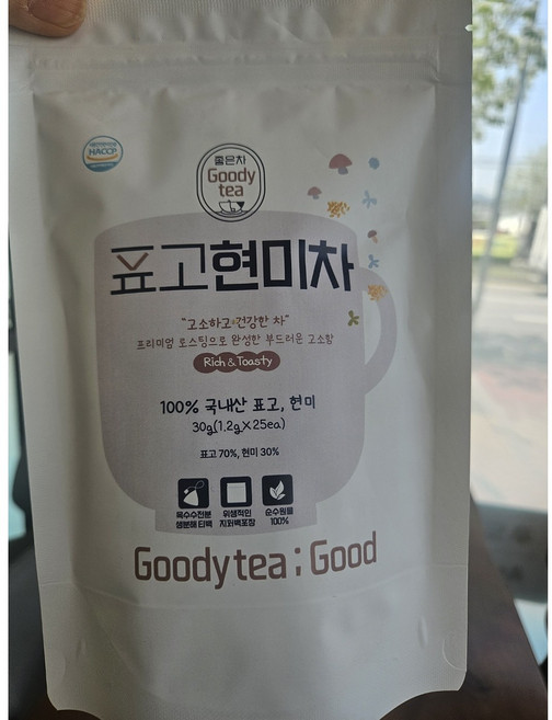 [만복가해월농원]좋은차 Goody Tea (구디티) 표고현미차 구수한 건강차, 1개, 25개입, 1.2g