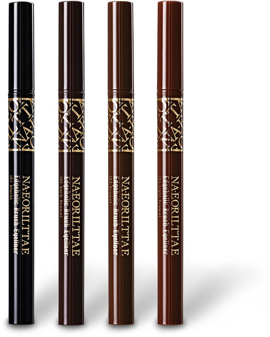 나어릴때 워터프루프 엣지홀릭 브러쉬 리퀴드 아이라이너 4color 택1, 블랙, 1개