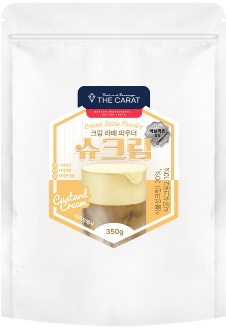 더캐럿 크림라떼 파우더 바닐라 슈크림, 350g, 1개, 1개입