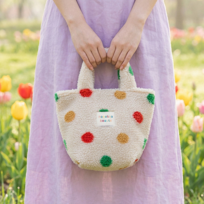 아트니 뽀글이 손가방 양털 미니 토트백