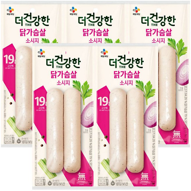 CJ제일제당 [CJ제일제당] 더건강한 닭가슴살 소시지 120g x 5개