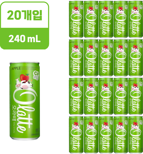 오라떼 애플 240ml, 20개