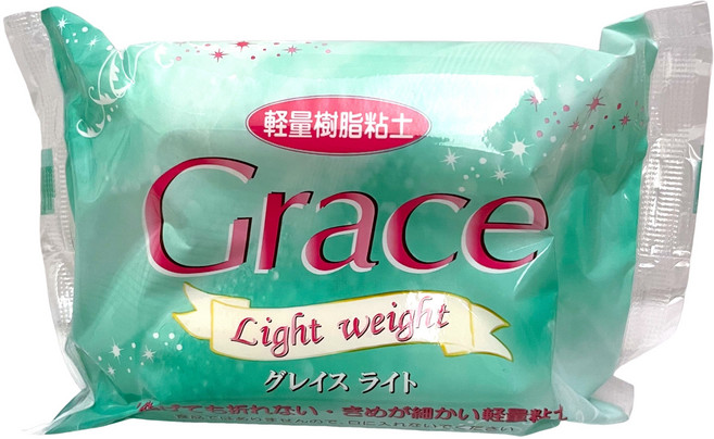 日清 Grace 輕量樹脂黏土 120g - DIY手工藝、袖珍模型材料, 白, 1個
