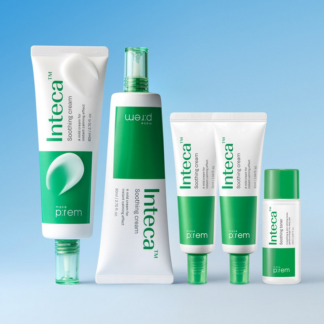 더블구성미니3종 증정 메이크프렘 인테카 수딩 크림 80ml 2개 213347, 더블구성미니3종 증정 메이크프렘 인테카 수딩 크림 80