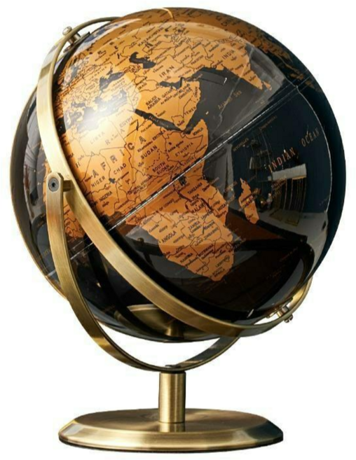 세계 지구본 프리미엄 인테리어 회전 세계 지구본 대형지구본 세계지도, 블랙-B