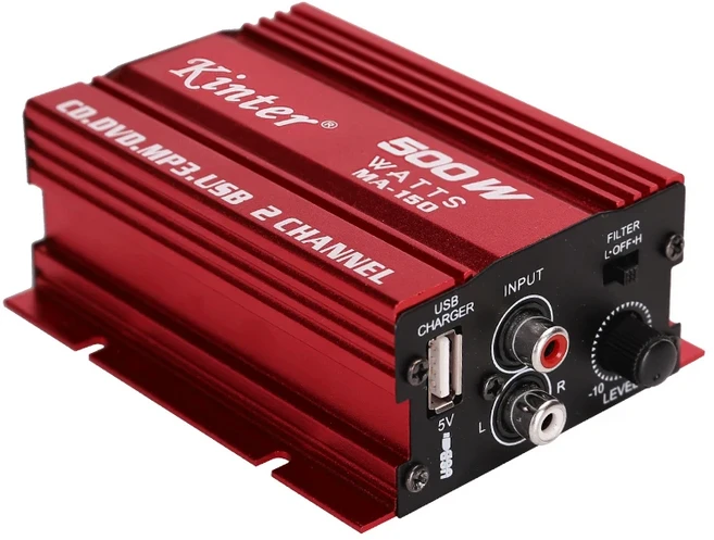 KINTER 12V 오디오 HiFi 스테레오 채널 서라운드 미니 파워 앰프 USB 충전 MA150 가정용 자동차 수리용, 01 MA150