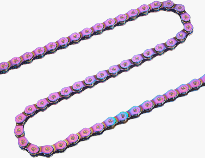 SUMC SH1 1단 싱글 픽시 자전거 카본스틸 체인(시마노 스램 호환), 1개, 레인보우