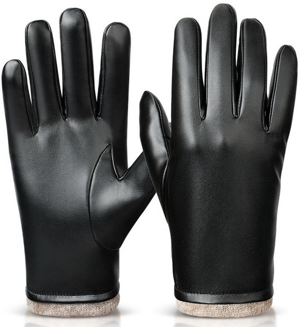 앤아일즈 스마트폰 터치 가죽 기모 장갑