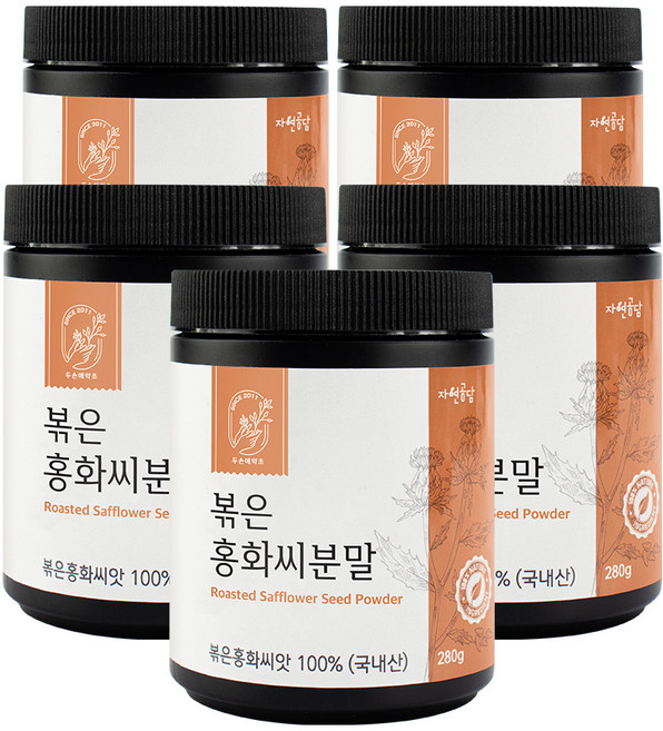 두손애약초 볶은 홍화씨 분말, 5개, 280g