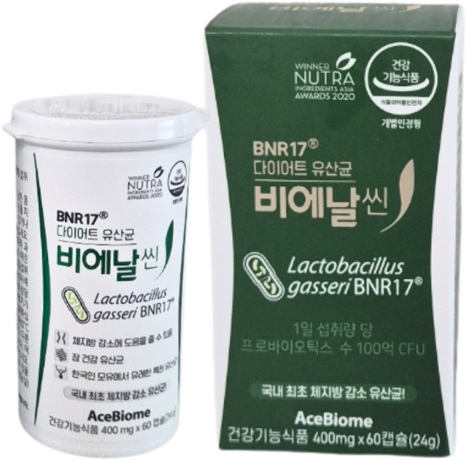 BNR17 비에날씬 다이어트유산균 (1개월분), 1개, 60정