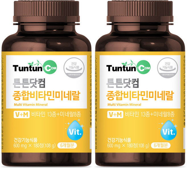 튼튼닷컴 종합비타민미네랄 [6개월분], 180정, 2개