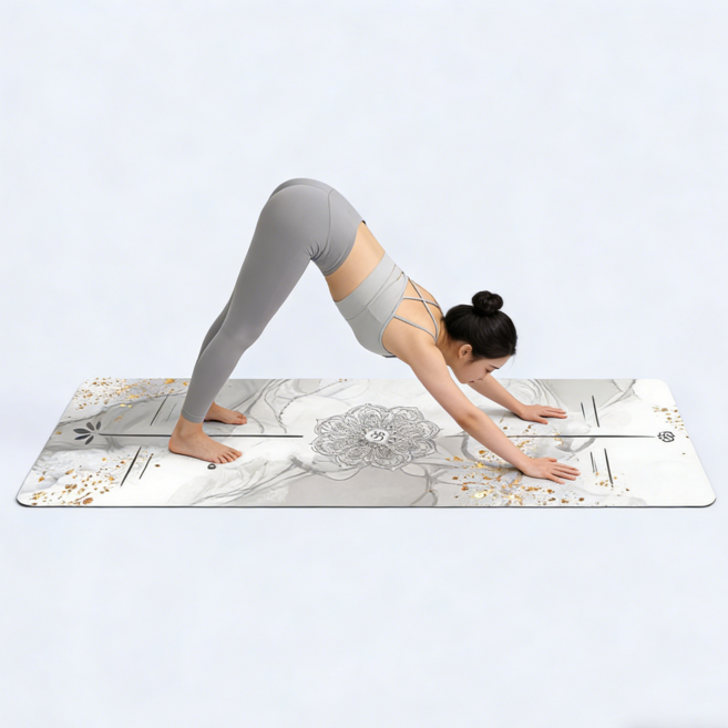 프리미엄 천연고무 요가매트 초슬림 접이식 운동매트 홈트 1.5mm, 1개, 그레이