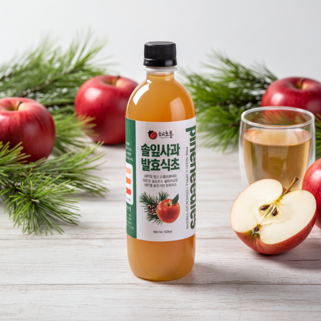 해초롱 솔잎사과 천연발효 식초 500ml, 1개