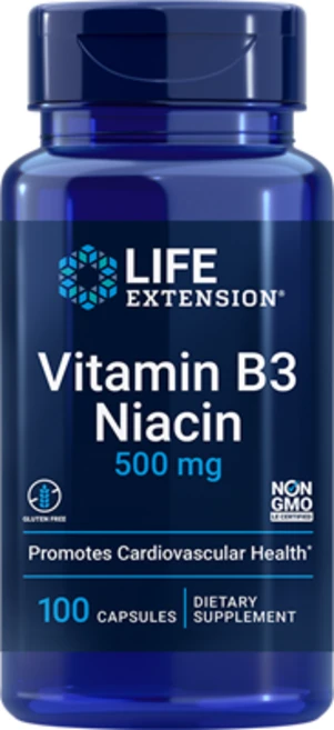 Life Extension Vitamin B3 Niacin 500 Mg 100 capsules, 100정, 1개 - 쿠팡