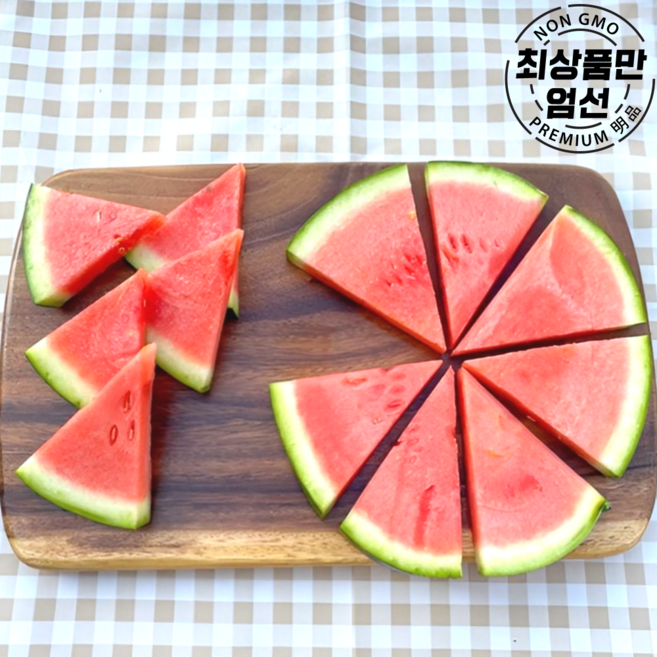 산지직송 초특가 고당도 씨적은 수박, 1개, 6.5kg내외(가정용)