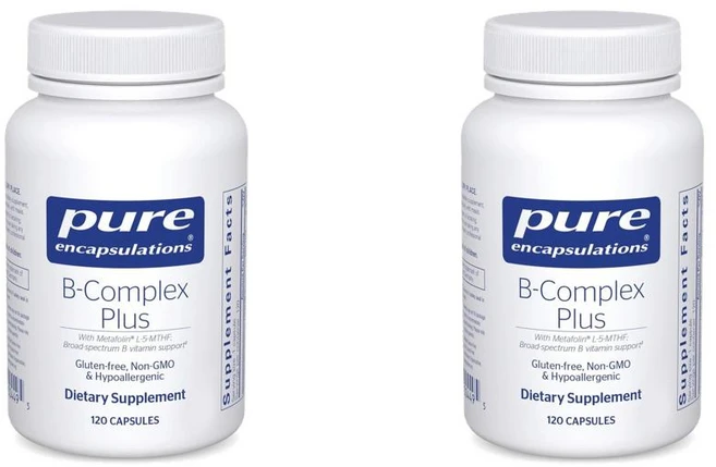 Pure Encapsulations B-Complex Plus B Vitamins 퓨어 인캡슐레이션스 B-컴플렉스 플러스 B 비타민, 2개, 120정 - 쿠팡
