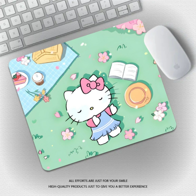 KT 고양이 마우스패드 귀여운 타입 못말려, 1개, 그린kt 마우스패드