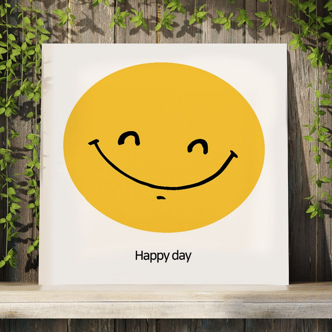 아란아트 행복을 부르는 스마일 그림 패브릭 액자 카페 거실 인테리어, 09. 유쾌한 스마일 1