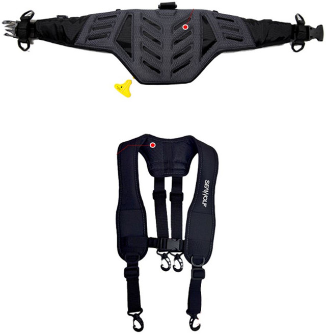 시울프 자동팽창식 구명조끼 hs-s09 수압감지식 벨트 hss09, 블랙