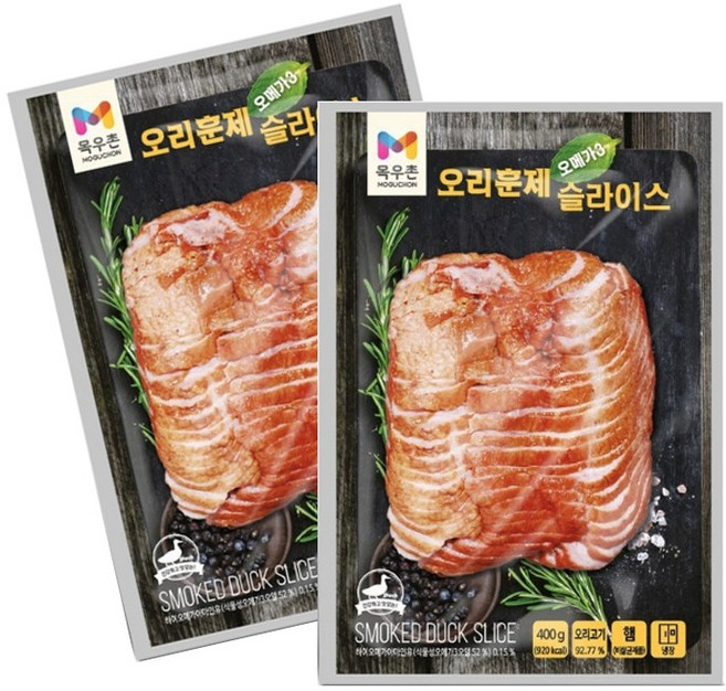 목우촌 오메가3 오리훈제 슬라이스 400g 5개