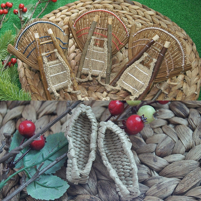 행운가득 금전운 풍수인테리어 미니지게와 미니짚신(세트)