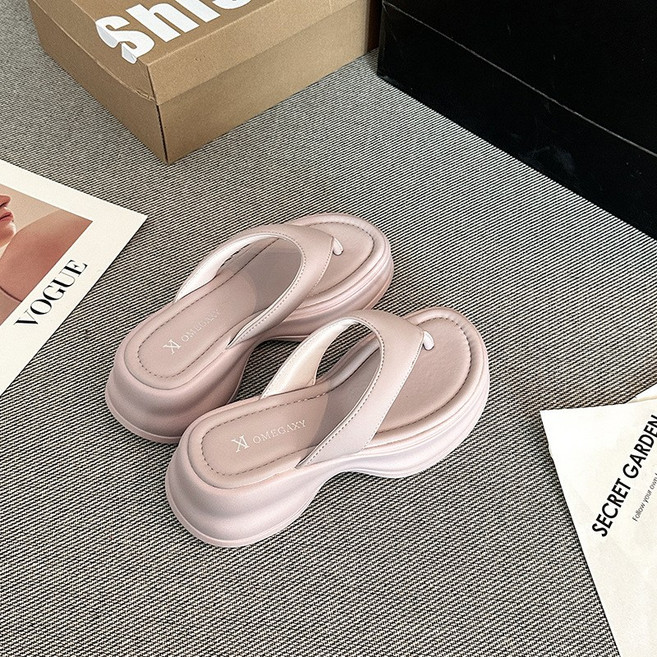 여성 여름 외출용 두꺼운 바닥 패션 야외 미끄럼 방지 해변 비치 샌들 슬리퍼