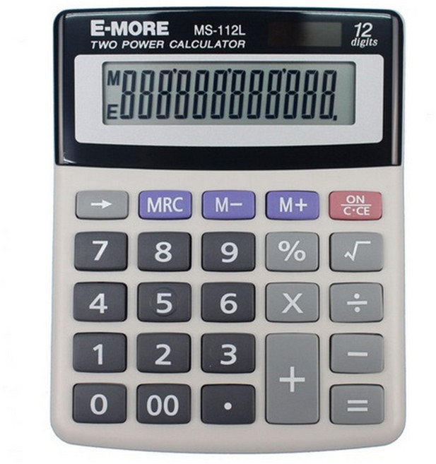 E-MORE 中型12位數計算機, 1個, MS-112L白
